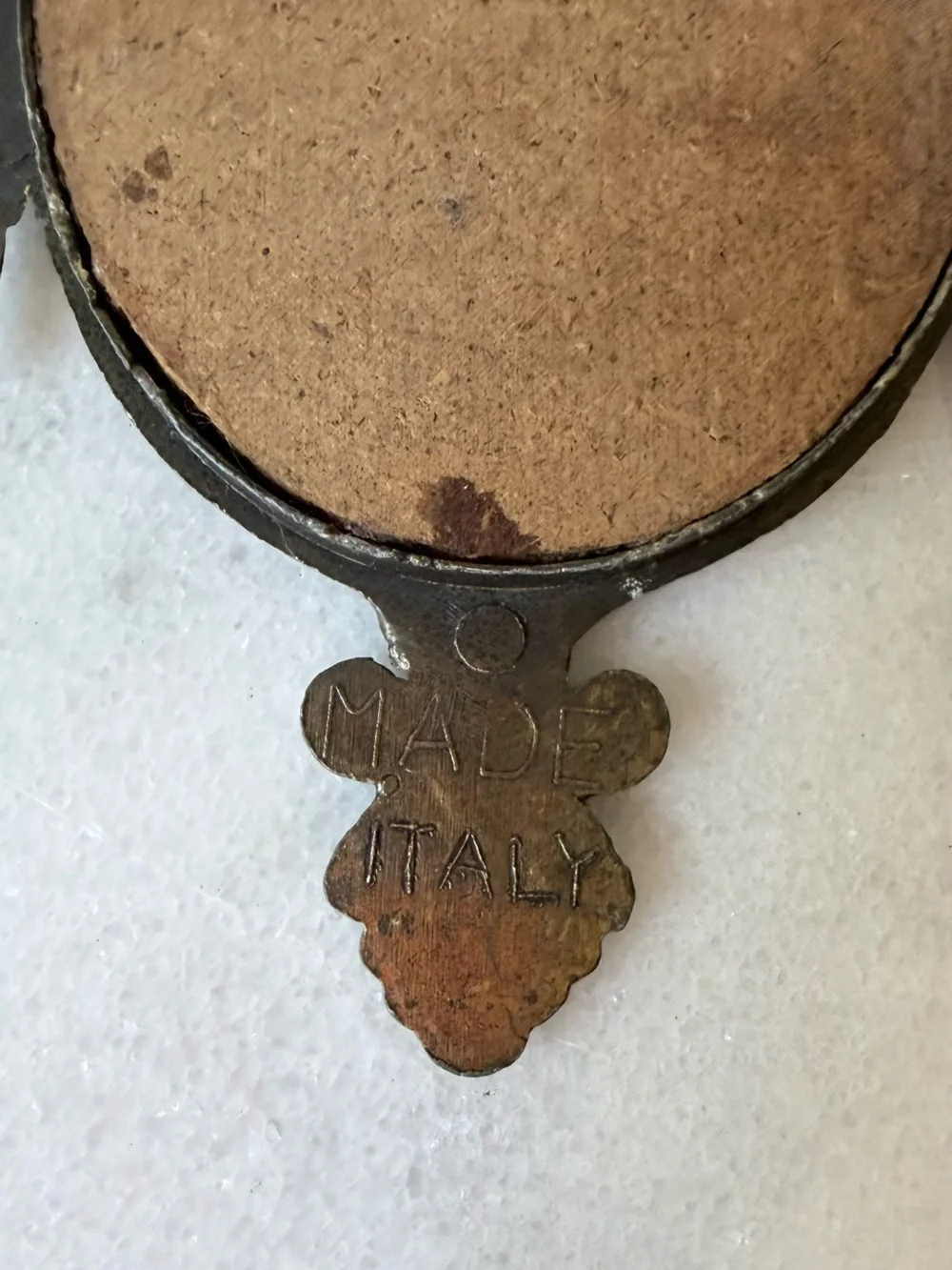 Ornate Oval Decorative wall Mirror in Dark Bronze Finish made in Italy